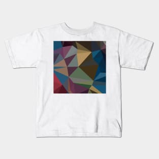 Blue Sapphire Abstract Low Polygon Background Kids T-Shirt